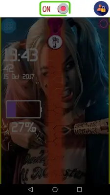 Quinn Zipper Lock Screen android App screenshot 0